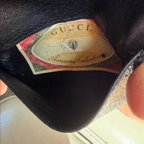 Vintage Gucci Black and Cream Monogram Card Holder - Picture 4 of 13